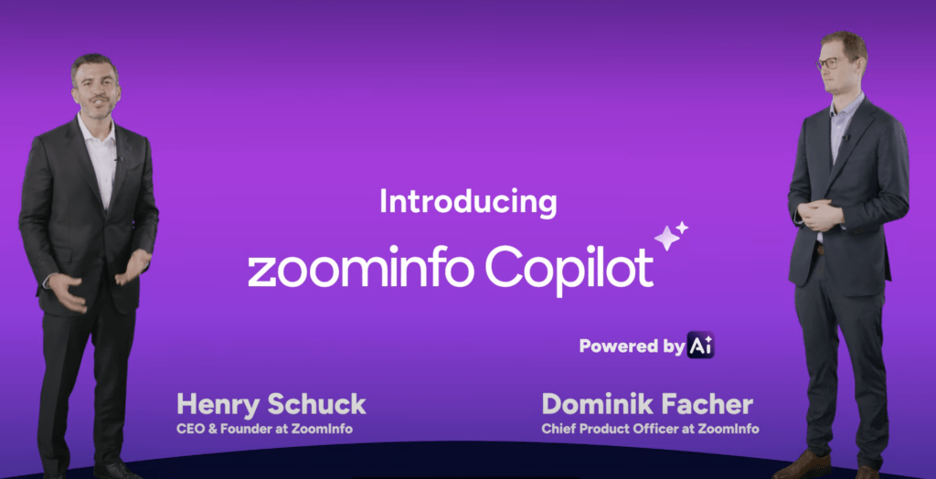 Zoominfo pricing guide, copilot promotional video