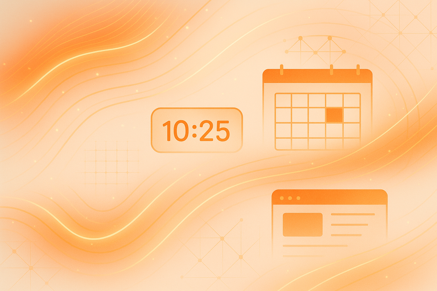Abstract digital illustration representing content freshness with dynamic data streams and evolving web content